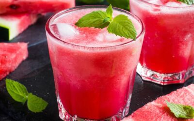 Erfrischender Wassermelone-Minze-Drink